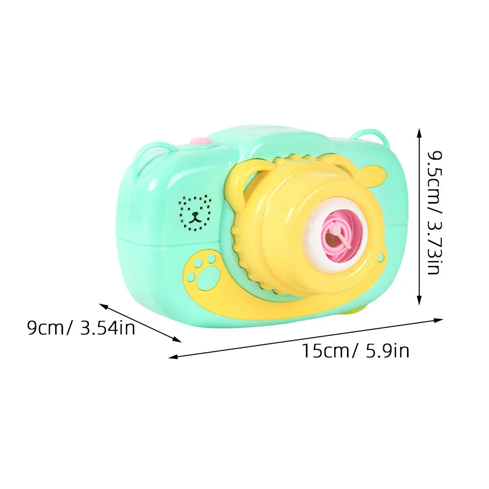 1Pcs 카메라 버블 메이커 안전한 소재 내구성이 뛰어난 변형 없음 어린이를 위한 오래 지속되는 사용  어린이 녹색