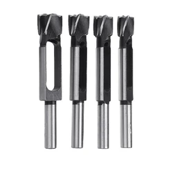 Ensemble de 4 fraises à bouchon de cheville à Tenon, appareil de découpe conique de 8Mm 10Mm 12Mm 15Mm, perceuse à liège 