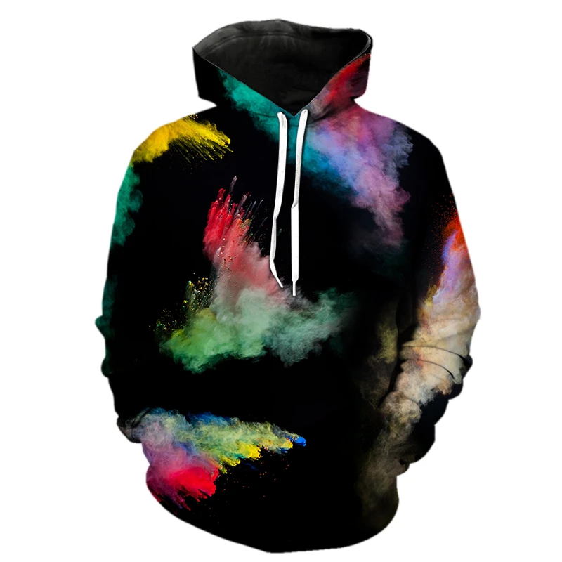 

Splash Dyeing Loose 3D Printed Hoodie Sweatshirts Men Women Fashion Casual Pullover Harajuku Streetwear Plus Size Hoodies Tops