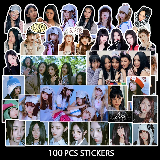 10/30/50PCS Popular NewJeans Girl Group Stickers Kpop Sticker Pack  Skateboard Decoration DIY Laptop Waterproof Graffiti Wholesal - AliExpress