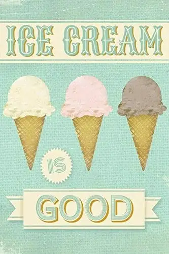 

Винтажный металлический жестяной знак с изображением мороженого-это продовольственный магазин, Декор 8x12 дюймов
