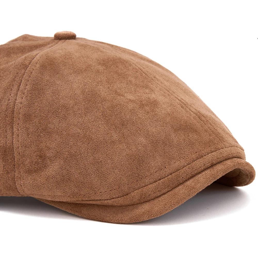 HT4971 Herren Berets Frauen Herbst Winter Hut Vintage Künstler Maler Baskenmütze Hut Männlich Weiblich Ivy Flache Kappe Wildleder Achteckige Baskenmütze Kappen – Detail 11