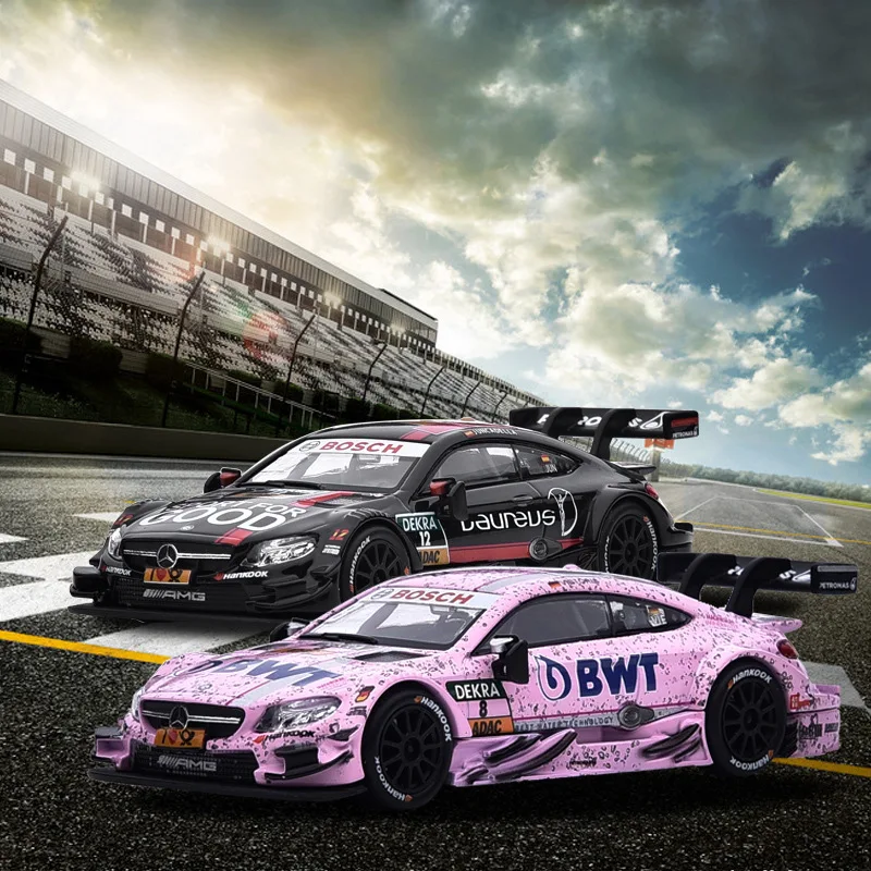 

1:43 для benz C63 AMG DTM, Литые металлические детские игрушки, модель автомобиля, автомобиль в акриловой витрине