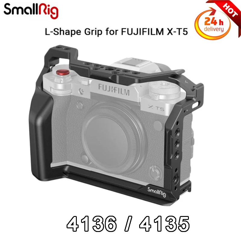 

SmallRig L-Shape Grip for FUJIFILM X-T5 with 1/4"-20 Holes for Tripods & Manfrotto-type Plates Camera Cage Accessories 4136 4135