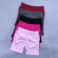 4.5" Impact Seamless Shorts Ribbed Yoga Shorts Women Flex Scrunch Bum Gym Shorts Booty Running Short Butt Lifting Workout Pants 2