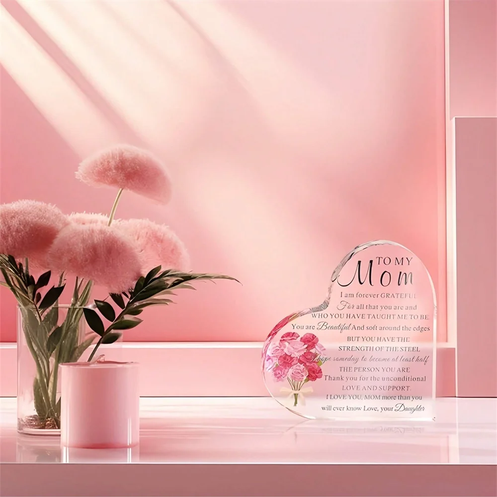 10*10cm Decorative Crafts Acrylic Mother's Day Gift, Ideal Birthday Gift For Mom, Daughter, Son, And Anniversary Souvenir