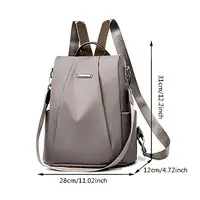 New Women's Multifunction Backpack Casual Solid Color School Bag  For Girls Fashion Detachable Strap Travel Shoulder Bag - Image 6