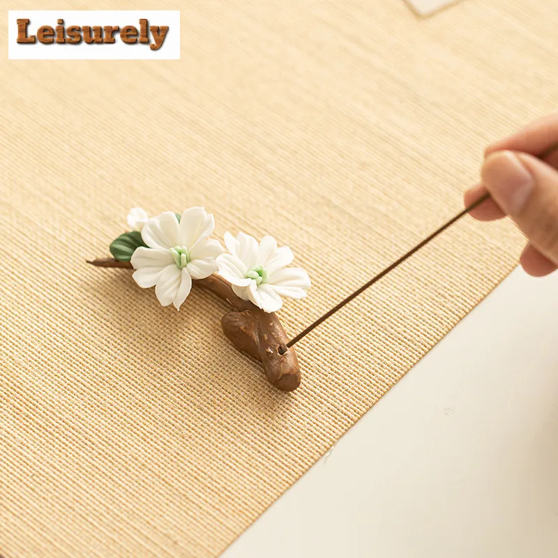 Apple Flower Fragrance Plug In Home Creative Ceramic Thread Sandalwood Incense Burner Living Room Tea Table Teahouse Ornament