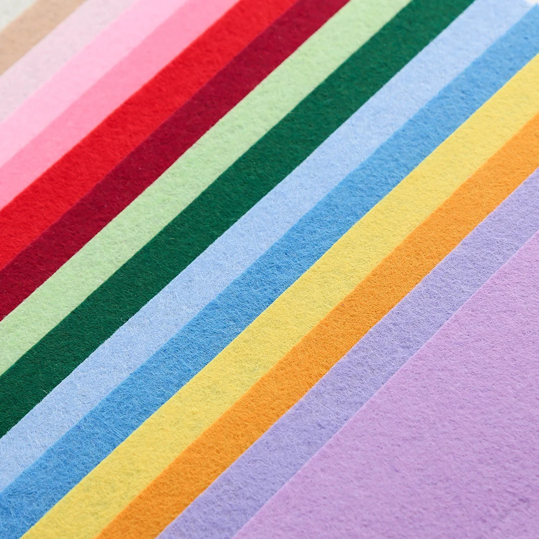 Felt Fabric Sheet 40/20 PCS/Set Non-Woven Felt Sheets Fabric Colorful For Multi-Colored Craft Material for DIY Projects Sewing and Decorations