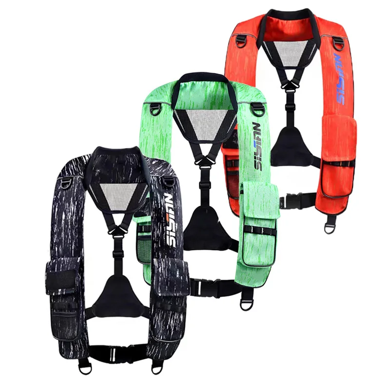 Veste de sauvetage gonflable pêche adulte Luya, gilet de sécurité auto-manuel pour baignade
