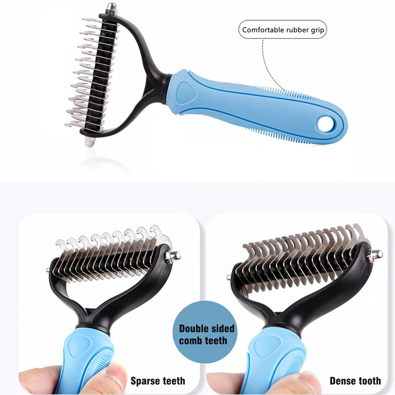 Cat Grooming Rake Kenchii Luxury Pet Grooming Rake 16 Teeth Coat Maintenance Kenchii ...