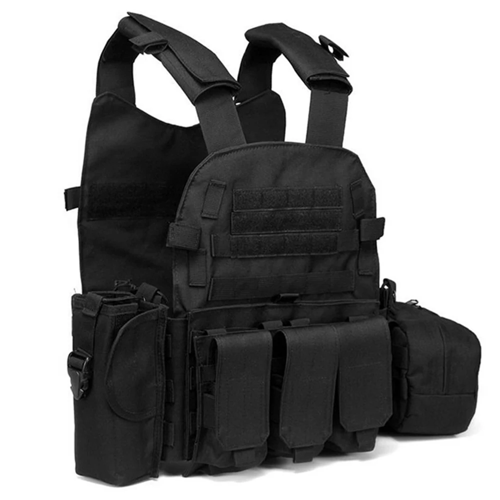 Nylon 600D Tactical Vest MOLLE Camo Military Army Combat Body Armor Airsoft Hunting Carrier for CS Game Equipment
