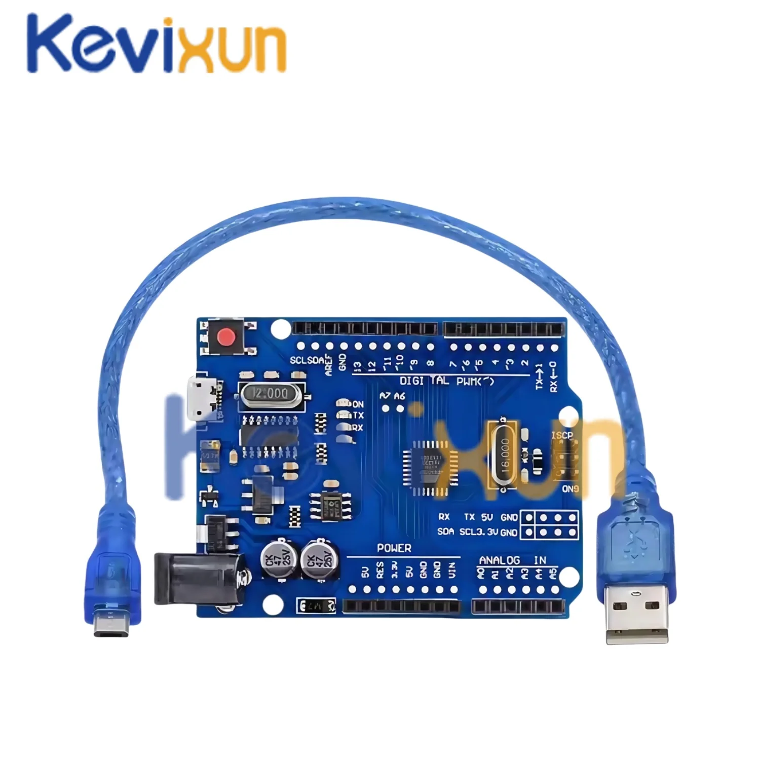 UNO R3 CH340G MEGA328P Chip for Arduino UNO R3 + USB/TYPE-C CABLE ATMEGA328P-AU Development Board 16Mhz 1-10PCS