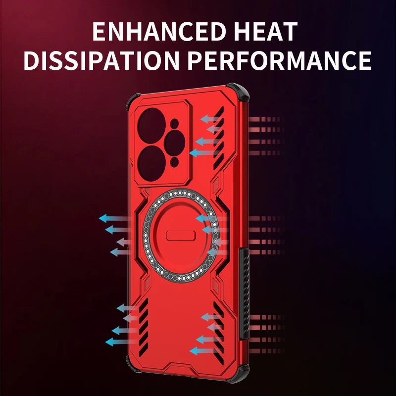 Heat Dissipation Magnetic Durable Bumper Shield Protective Phone Case
