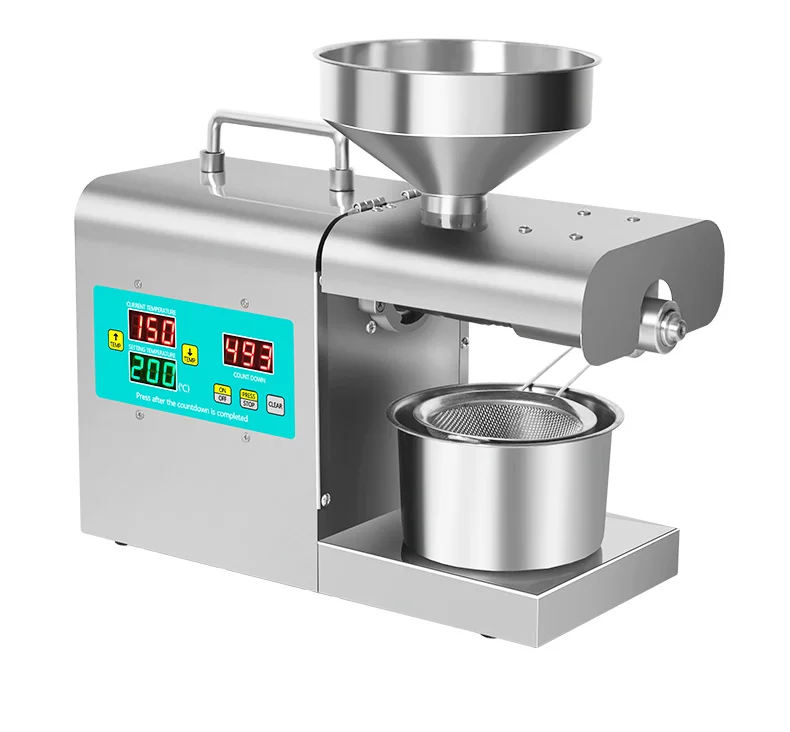DIVEDEER RG312 Intelligente Ölpresse für den Haushalt mit Digitalanzeige und Temperaturregelung aus Edelstahl für Erdnüsse und Leinsamen – Detail 14