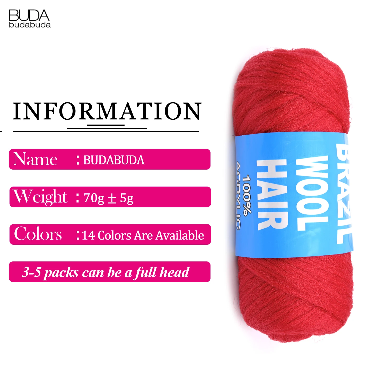 Brazilian Wool Hair Extension For Women Kids African Yaki Synthetic Senegalese Twist Faux Locs Wraps Jumbo Crochet Braiding Hair 3