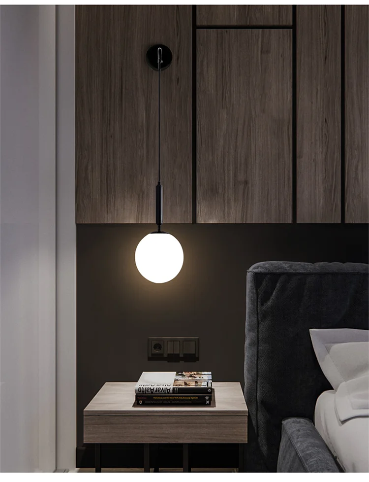 lâmpadas de parede cabeceira moderna corpo da lâmpada bola vidro lâmpada sala estar corredor interior luz da parede adequado para decoração do quarto