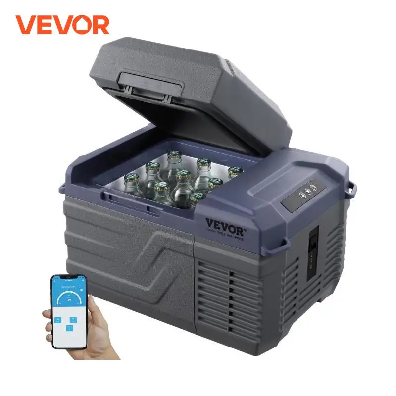 VEVOR 8L to 75L Car Refrigerator Fridge Portable Icebox Single&Dual Zone with Blue Tooth Temp Adjustable for Outdoor Camping RV 1