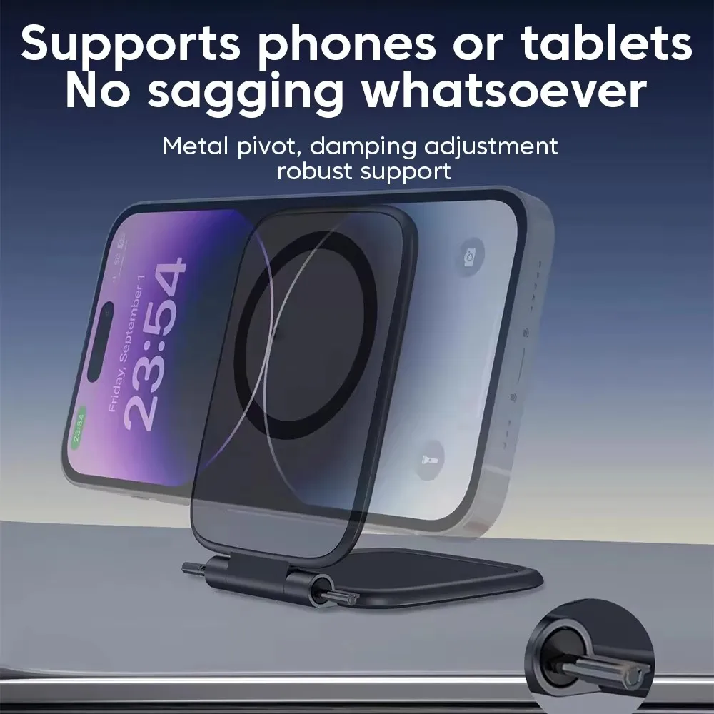 Sleek Adjustable Magnetic Phone Holder for Cars - Universal Anti-Shake Stand