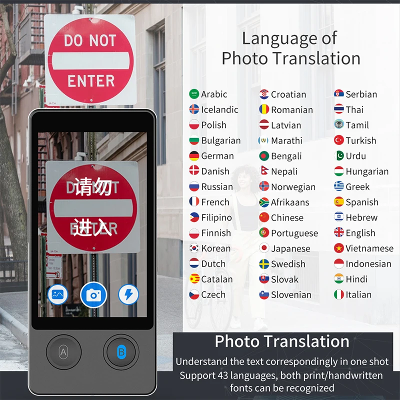 

2023 Voice Translator 144 Language Intelligent Real time Translation Image and Text Translator Simultaneous Interpretation