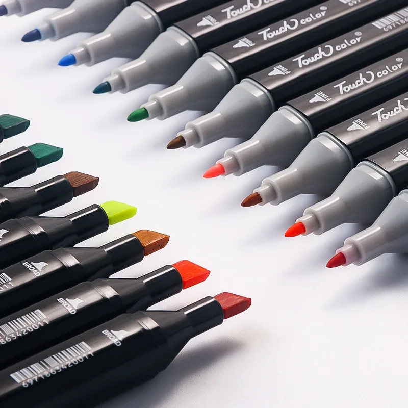 24-168 Color Marker Pen Set Comic Brush Drawing Sketch Art