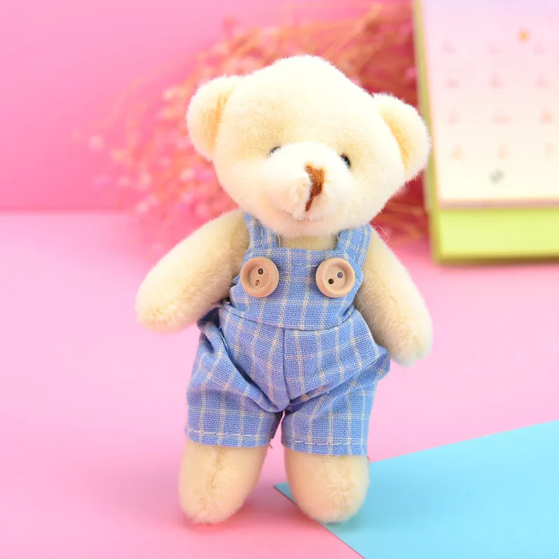 thumbnail image 1 of Couple Bear Plush Doll Toy Mini Teddy Bear Keychain Cute Stuffed Animals Doll Keychain Bag Pendant Party Wedding Decoration Gift, 1 of 5