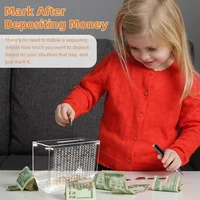 Clear Piggy Bank For Kids Adults,Clear Acrylic Piggy Bank,Adult Money Box With Counter For Savings Goal Best Gift Durable 10000 2