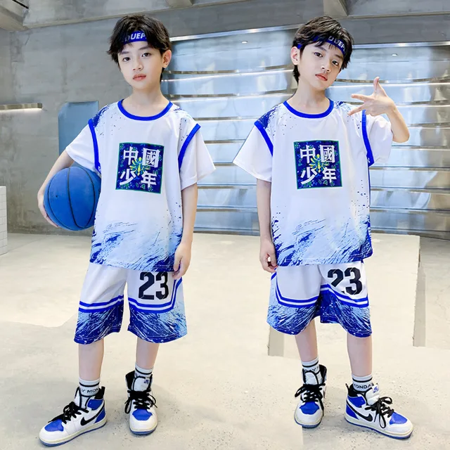 Kids Basketball Jersey Set for Children Quick Drying Breathable Team Club  Professional Basketball Sports Uniform Big Size