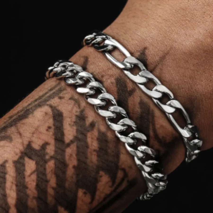 Stainless Steel Cuban Chain Bracelet for Men