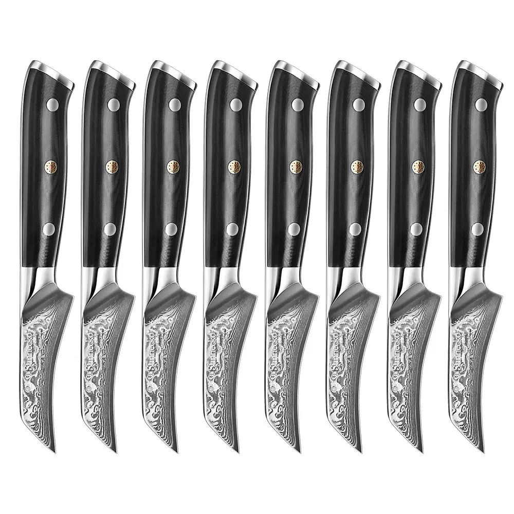 SUNNECKODamascusSteelPeelingKnifeSet18pcsJapaneseVG10Core