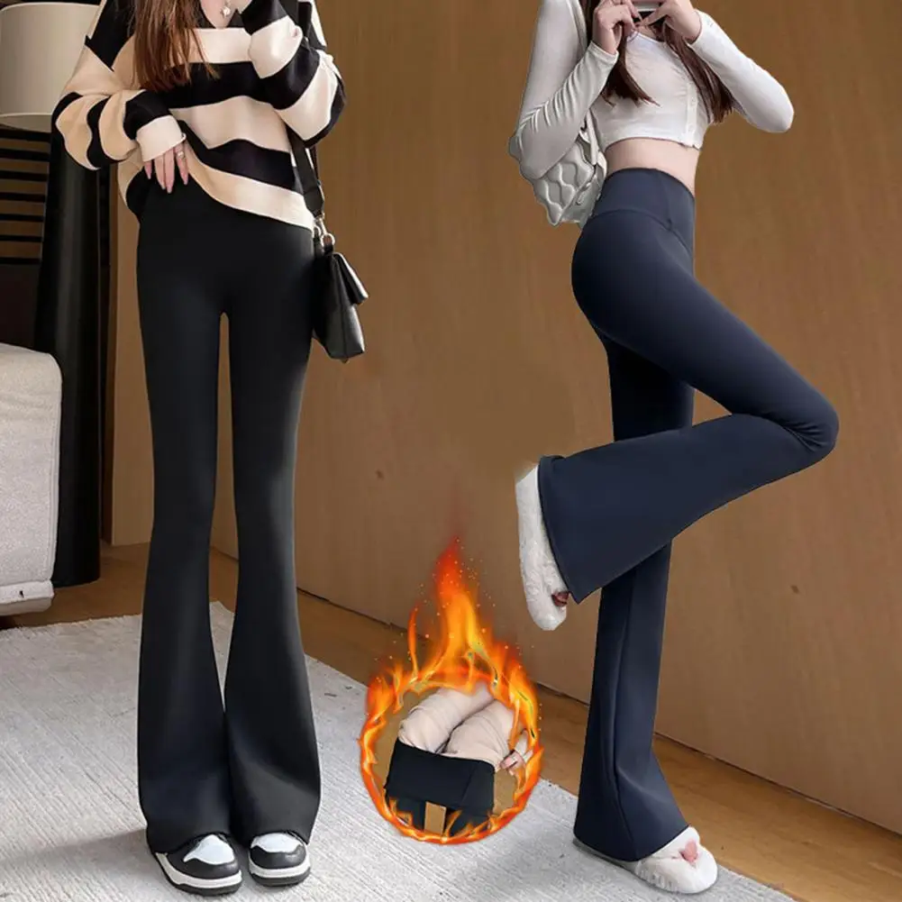 

Women Wide Leg Pants High Waist Butt-lifted Yoga Pants with Flared Hem for Women Soft Stretchy Solid Color Trousers for Active