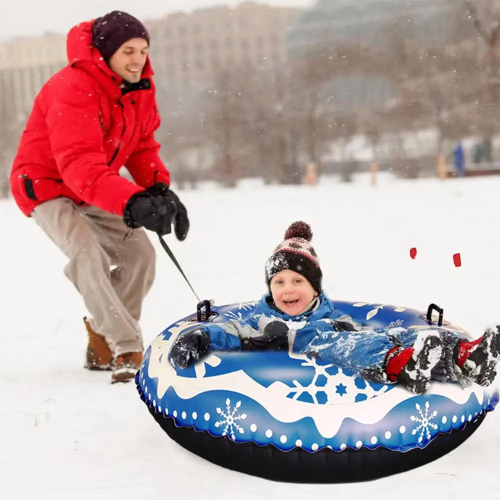 Inflatable Ski Ring Durable Waterproof Fast Inflation Easy Storage Eco-friendly Snow Sled For Kids Adults Winter Sports Supplies
