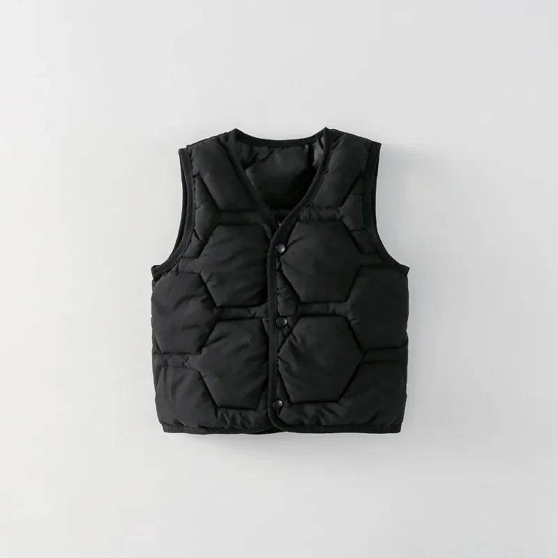 Baby Boys Girls Cotton Padded Sleeveless Vest Children Top Outfit