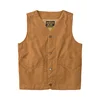 Heavyweight Amekaji American Retro Double-layer 12oz Canvas Outdoor Layered Vest Pockets Workwear Vest for Men Spring Autumn 1