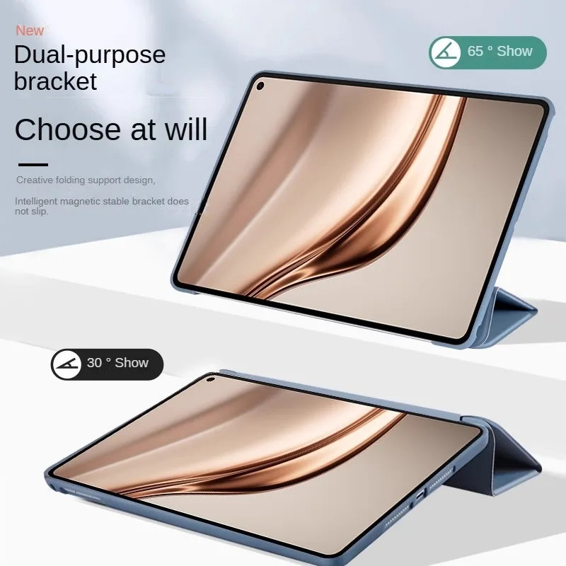 Compact Magnetic Folding Stand PU Silicone Tablet Case - Premium Soft Back Cover