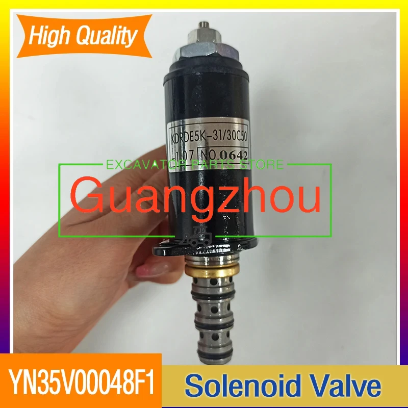 for Kobelco Solenoid Valve KDRDE5K-31/30C50 SKY5P-17-A YN35V00048F1 Solenoid Valve Excavator Spare Parts Higher Quality New
