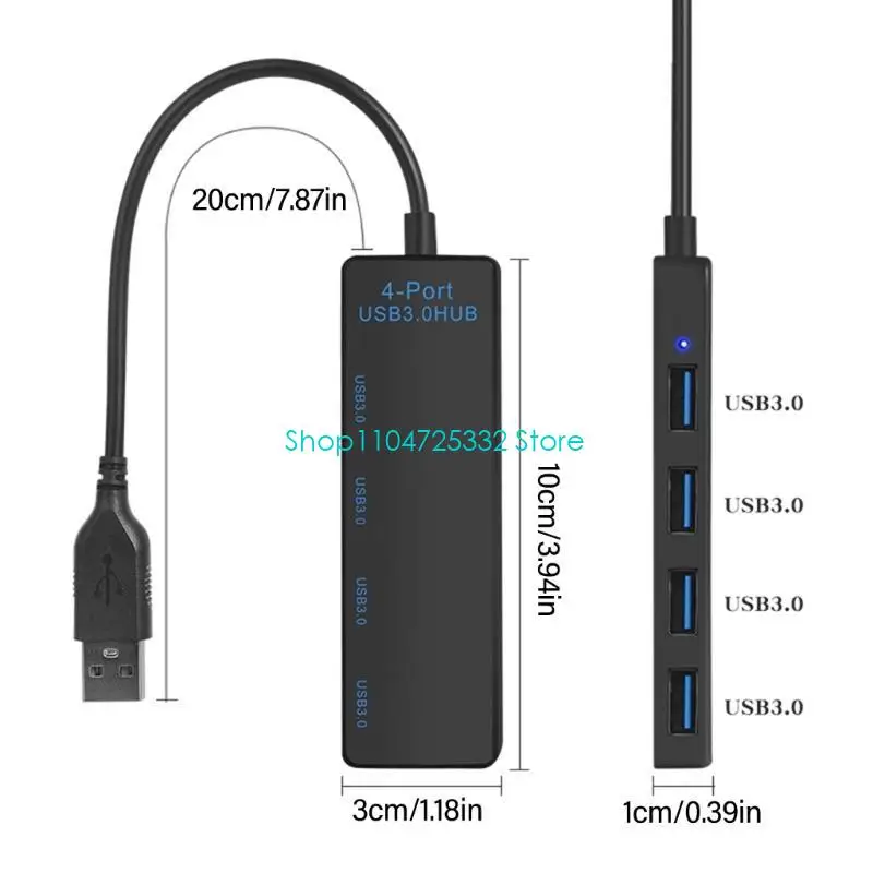 P5EA USB3.0 허브 스플리터 4 포트 USB 팽창 PC 노트북 및 홈 전자 장치
