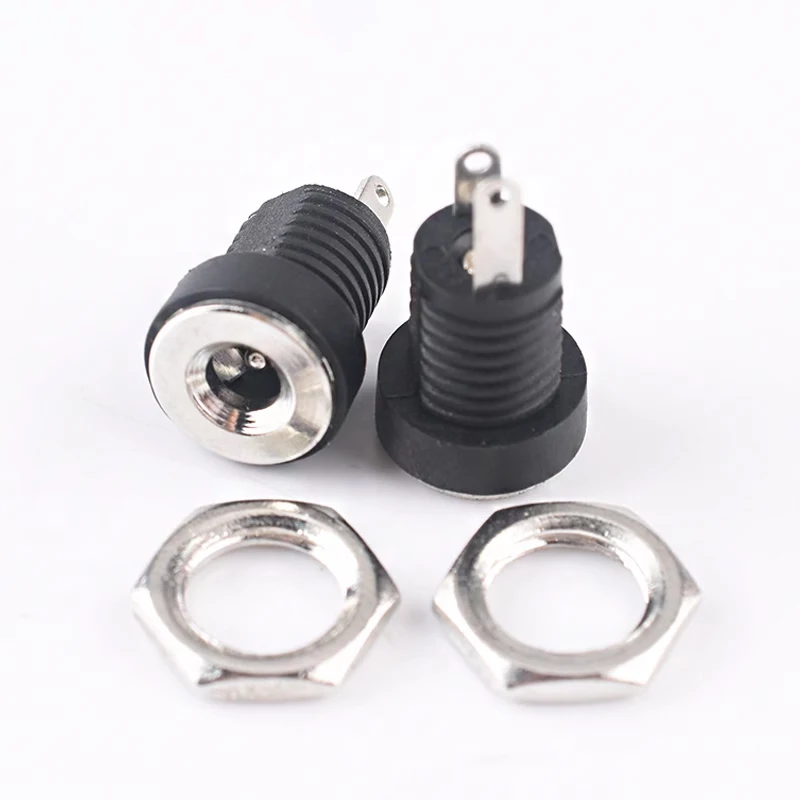 5 stücke 5A 30 V DC Netzteil Jack Buchse Weibliche Panel Mount Stecker 5,5 2,1mm Stecker Adapter 2 terminal Arten 5,5x2,1 DC-022B – Detail 3