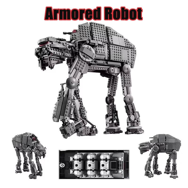 Building Block Toys Boy Christmas Gifts Collection All-Terrain Armored Building Block Toy Transport Armored Robot Puzzle Assembly Building Block Toy