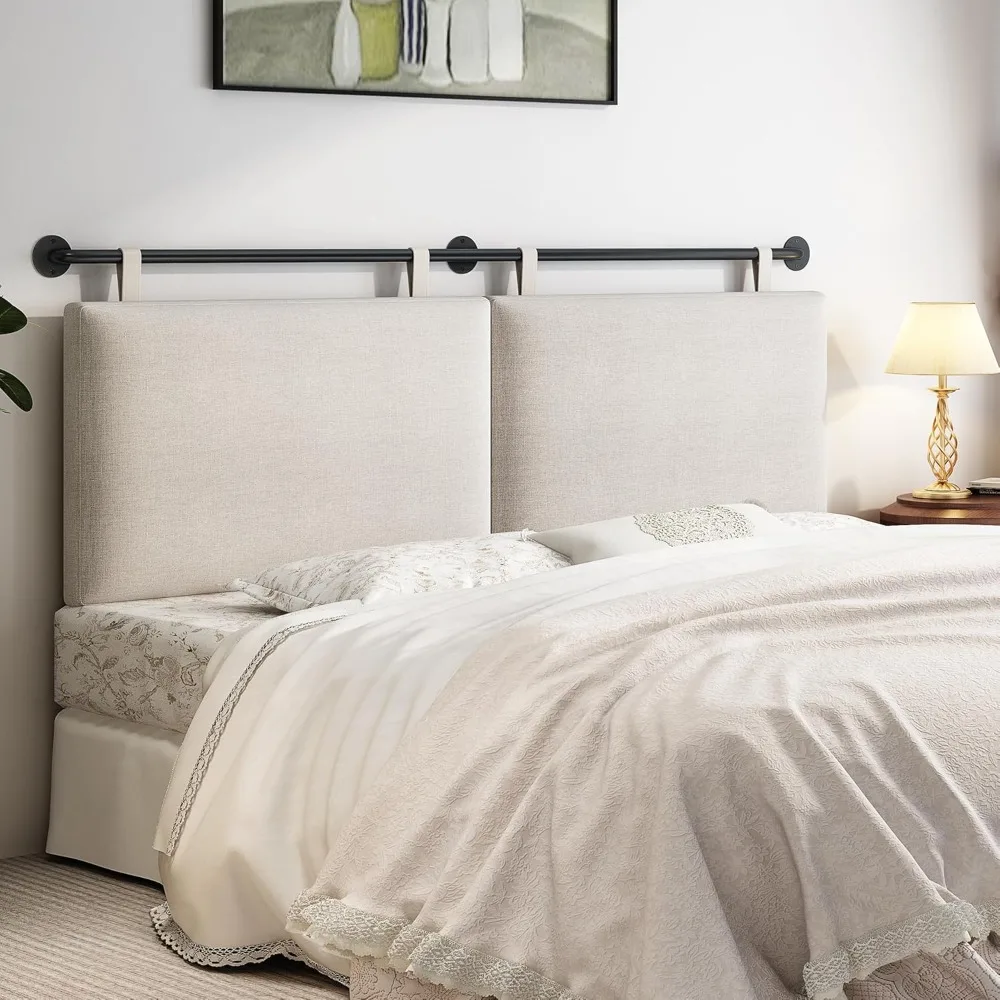 Headboard, Headboards Queen Size Wall Mounted Bed Headboard Only Height Adjustable Beige Head Boards for Bedroom(Beige, Queen)