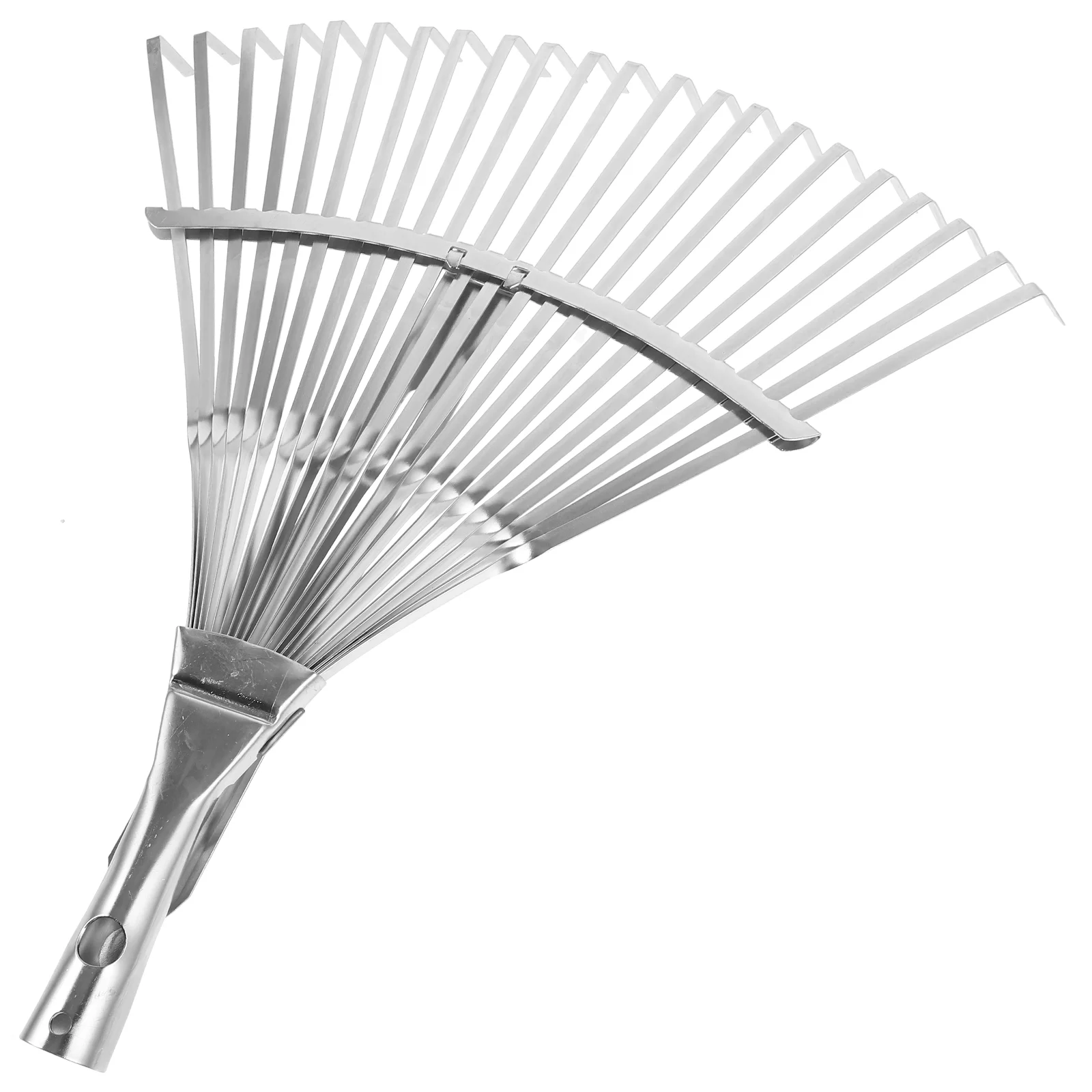 Stainless Steel Telescopic Handle Leaf Rake Durable Garden Tools Expandable Lawn Yard Metal Rakes For Gardening