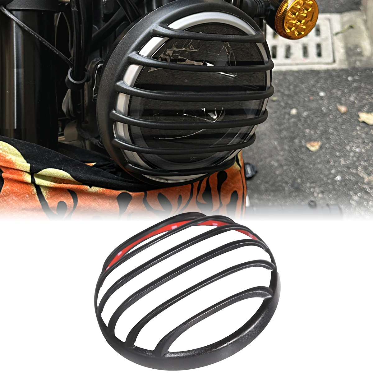 

Матовая черная накладка на переднюю фару гриль для модели Harley X350 2023