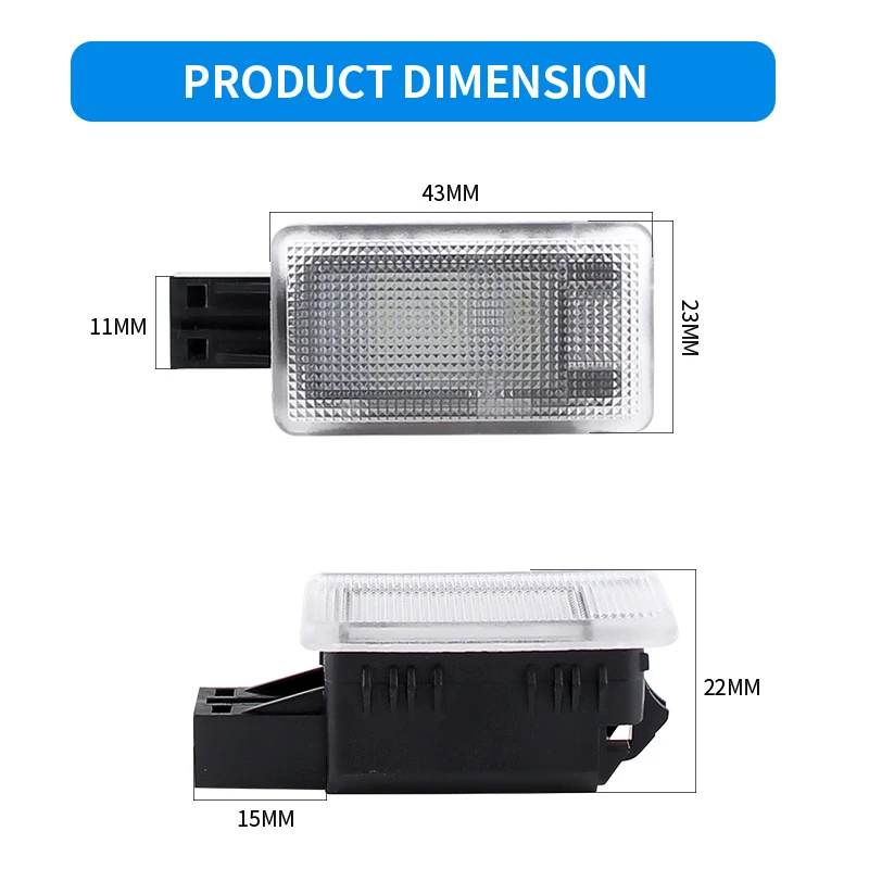 ウエスコ LIGHT FOOT 2pcs Canbus Led Courtesy Trunk Boot Light Door Lamp For