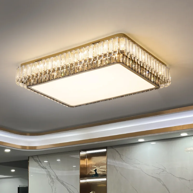 

Lamp in the Living Room Led Crystal Ceiling Lamp Square Bedroom Lamps