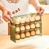 Upgrade Refrigerator Container Egg Rack - Portable Multi-layer Egg Tray Storage Box with BPA Free Reversible Timer 6