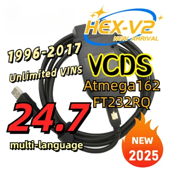2025 VCDS VAGCOM Interface VCDSCAN HEX V2 Update 24.7 FOR VW For AUDI Skoda Seat Multi-Language Car Autocom Diagnostics Tools 1
