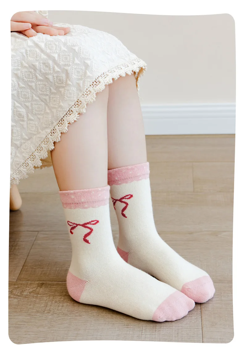 5 paare/los neue Frühling Herbst Kinder Baumwoll socken Kinder Mädchen Junge Baby niedlichen Cartoon weich warm für 1-12 Jahre Student Teens Socken – Detail 10