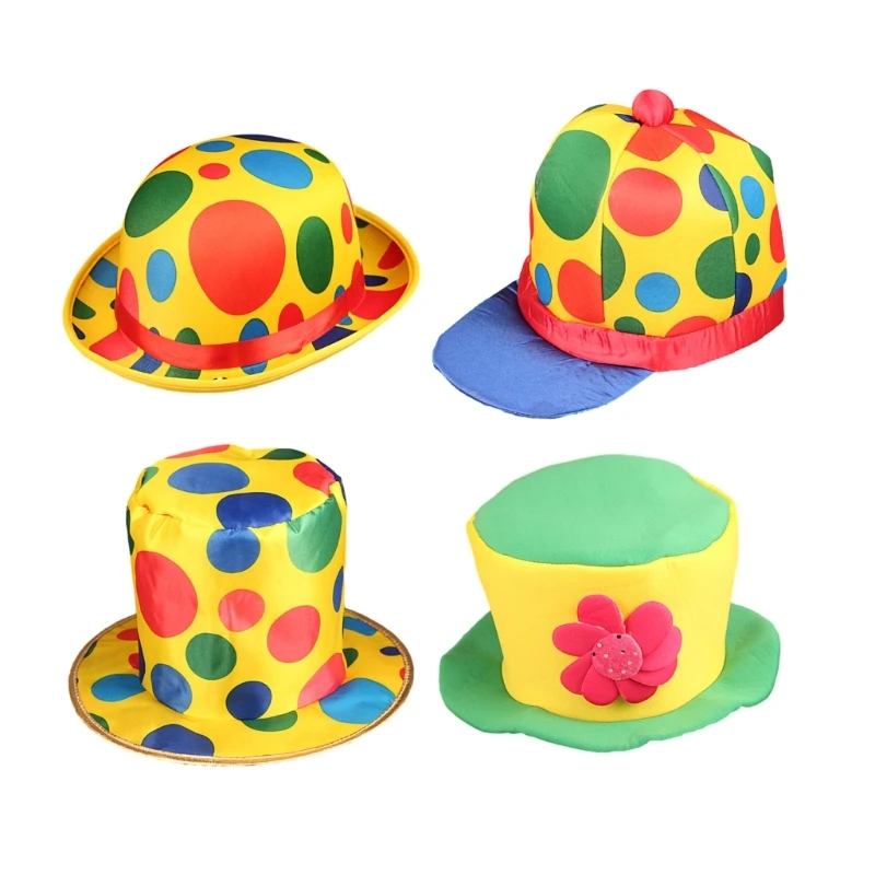 

Clown Top Hat Party Clown Hat Magician Hat Halloween Fancy Dress Costume Funny Clown Coplay Costume Accessories Adults