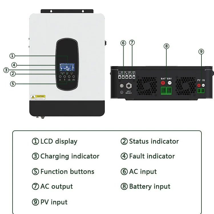 Solar photovoltaic inverter control integrated machine - High-power 1KW - 11KW p