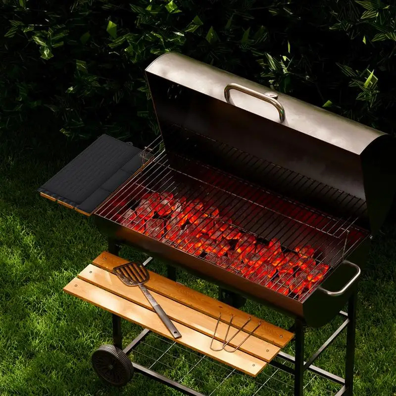 Silicone Griddle Mat Multifunctional BBQ Side Shelf Mat Heat Resistant Utensil Pad Washable For Barbecue Supplies
